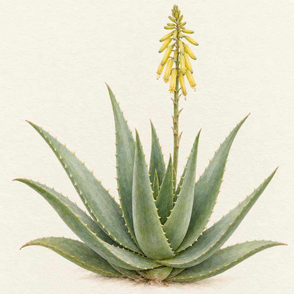 Aloe Vera (Aloe vera) in the Save Farm botanical library