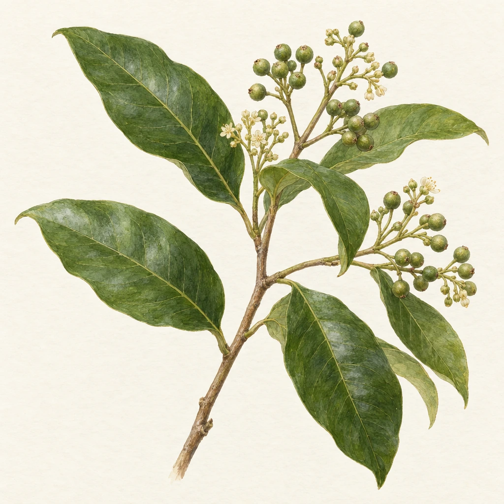 Allspice (Pimenta dioica) in the Save Farm botanical library